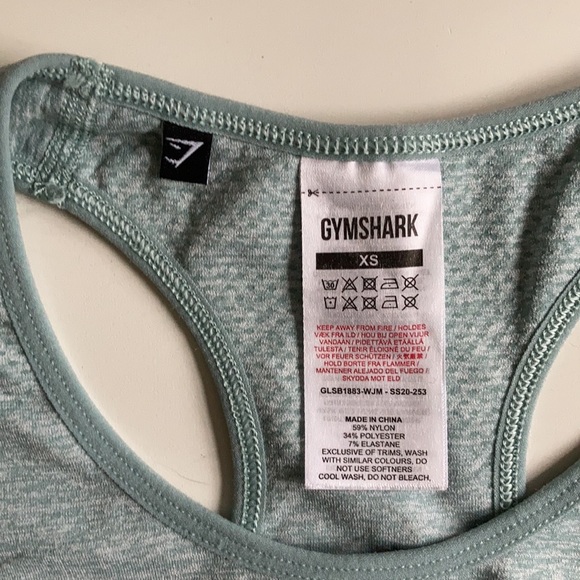 EUC Gymshark Vital Seamless Leggings Bra Set Size XS Light Green Marl Matching - Picture 13 of 16